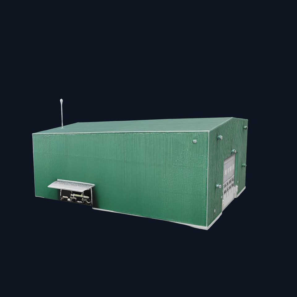 Green Industrial Warehouse model pack